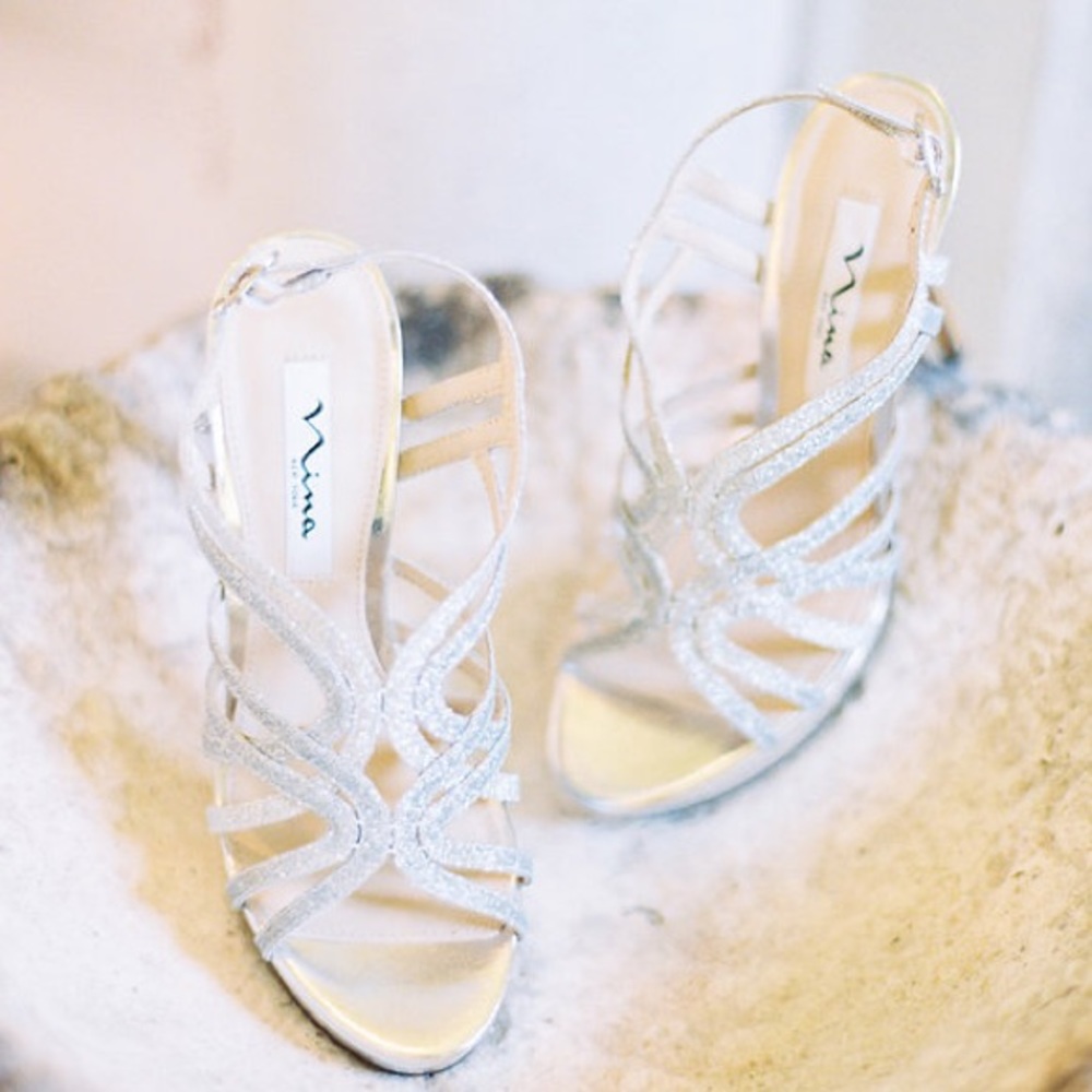 Solina Platform Glitter Caged Dress Sandals